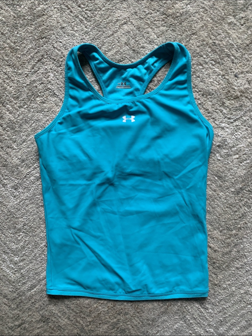 Under Armour Girls Turquoise Racerback Training Tank